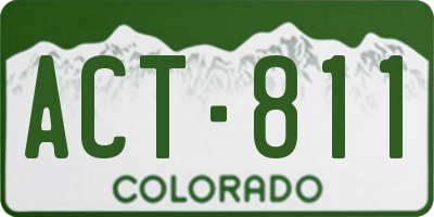 CO license plate ACT811
