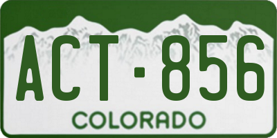 CO license plate ACT856