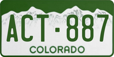CO license plate ACT887