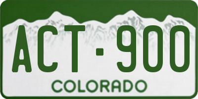 CO license plate ACT900