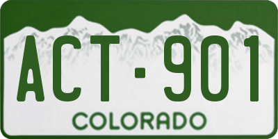 CO license plate ACT901