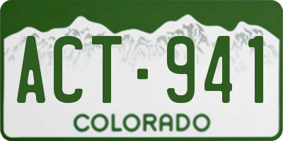 CO license plate ACT941