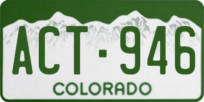 CO license plate ACT946