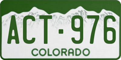 CO license plate ACT976