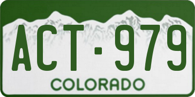 CO license plate ACT979