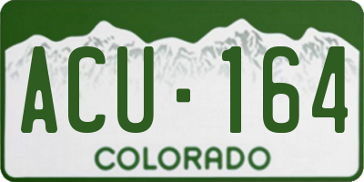 CO license plate ACU164