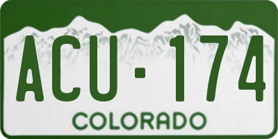 CO license plate ACU174