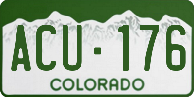 CO license plate ACU176