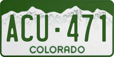 CO license plate ACU471