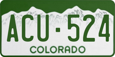 CO license plate ACU524