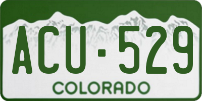 CO license plate ACU529