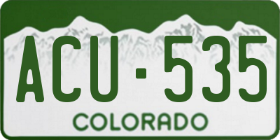 CO license plate ACU535