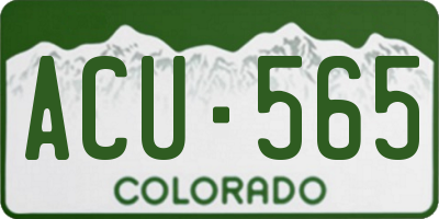 CO license plate ACU565