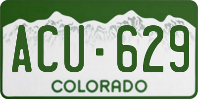 CO license plate ACU629