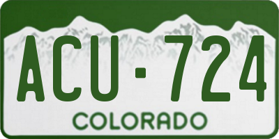 CO license plate ACU724