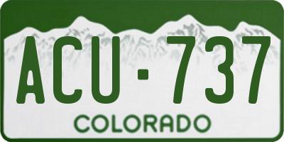 CO license plate ACU737