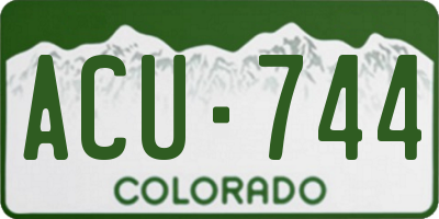 CO license plate ACU744
