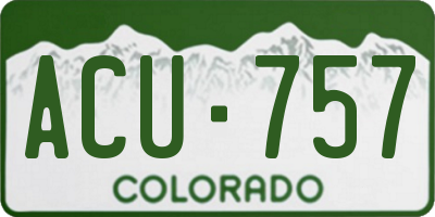 CO license plate ACU757