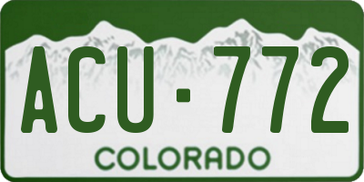 CO license plate ACU772