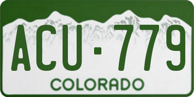 CO license plate ACU779