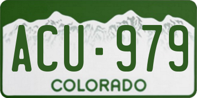 CO license plate ACU979