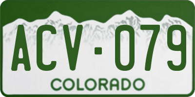 CO license plate ACV079
