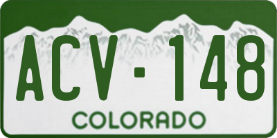 CO license plate ACV148