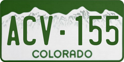 CO license plate ACV155