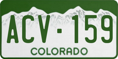 CO license plate ACV159