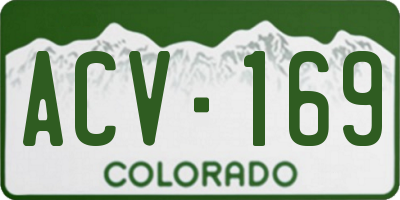 CO license plate ACV169