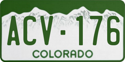 CO license plate ACV176