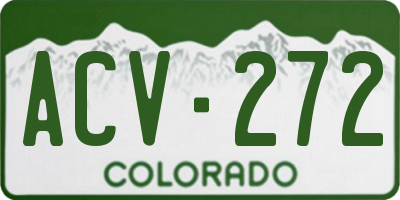 CO license plate ACV272