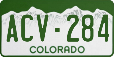 CO license plate ACV284