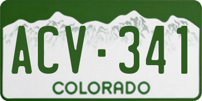 CO license plate ACV341