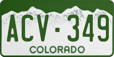 CO license plate ACV349