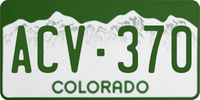 CO license plate ACV370