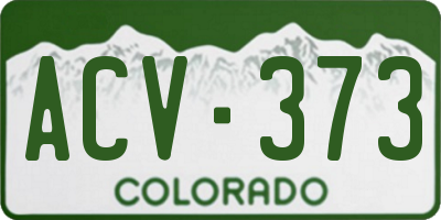 CO license plate ACV373