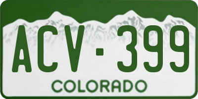 CO license plate ACV399