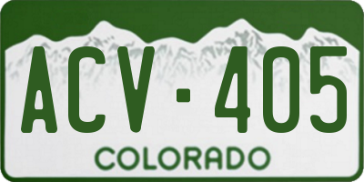 CO license plate ACV405