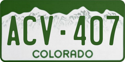 CO license plate ACV407