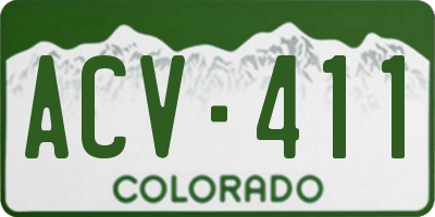 CO license plate ACV411