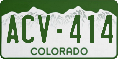 CO license plate ACV414