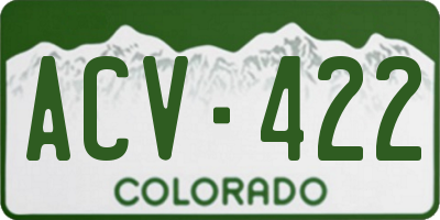 CO license plate ACV422