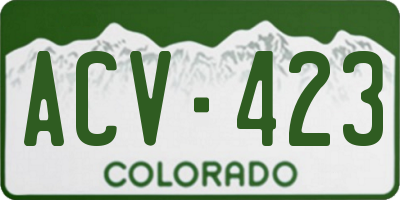 CO license plate ACV423