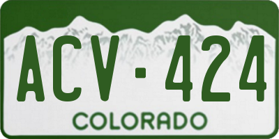 CO license plate ACV424