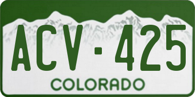 CO license plate ACV425