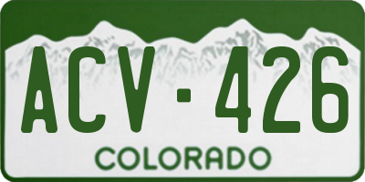 CO license plate ACV426