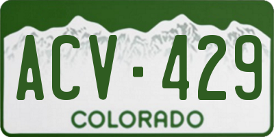 CO license plate ACV429