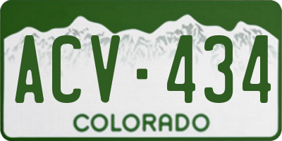 CO license plate ACV434