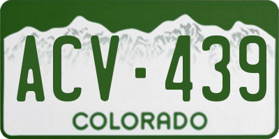 CO license plate ACV439